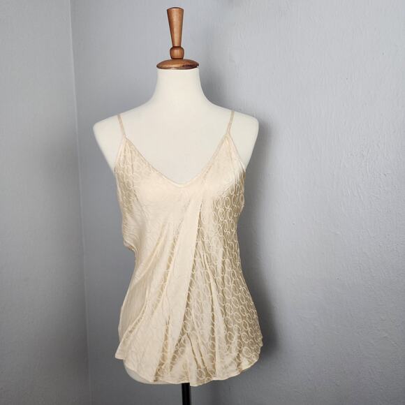 L'Agence Lexi Silk Blend Chain Link Print Camisole Gold V-Neck XS NWT - Picture 14 of 15